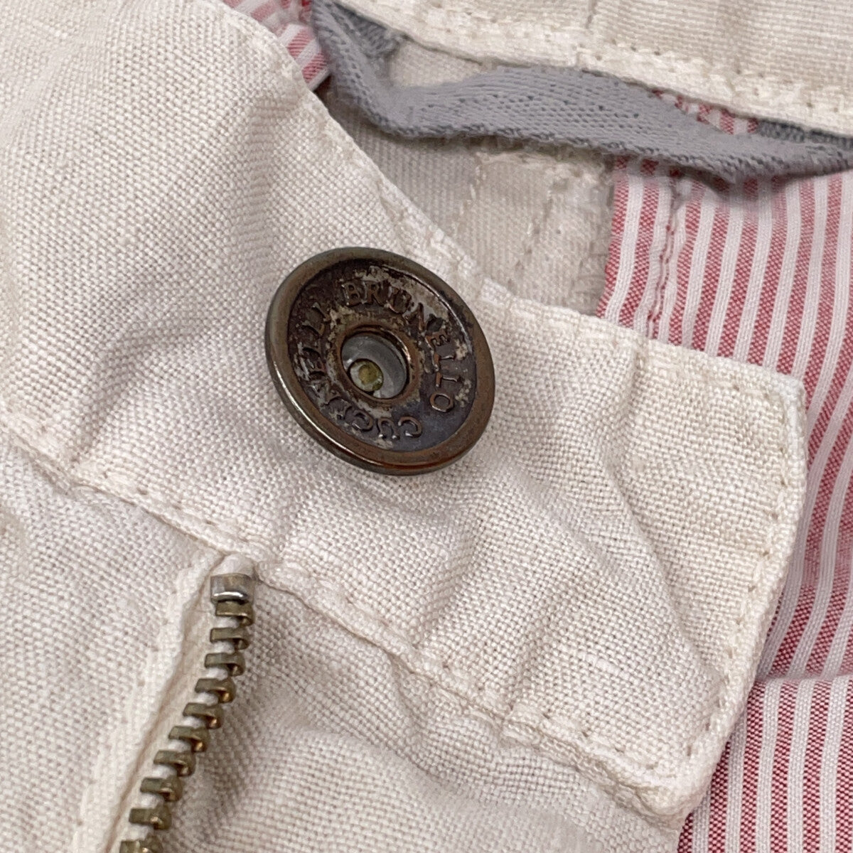 BRUNELLO CUCINELLI ブルネロクチネリ DB92920 ライトベージュ リネン ハーフパンツ/ショーツ ボトムス