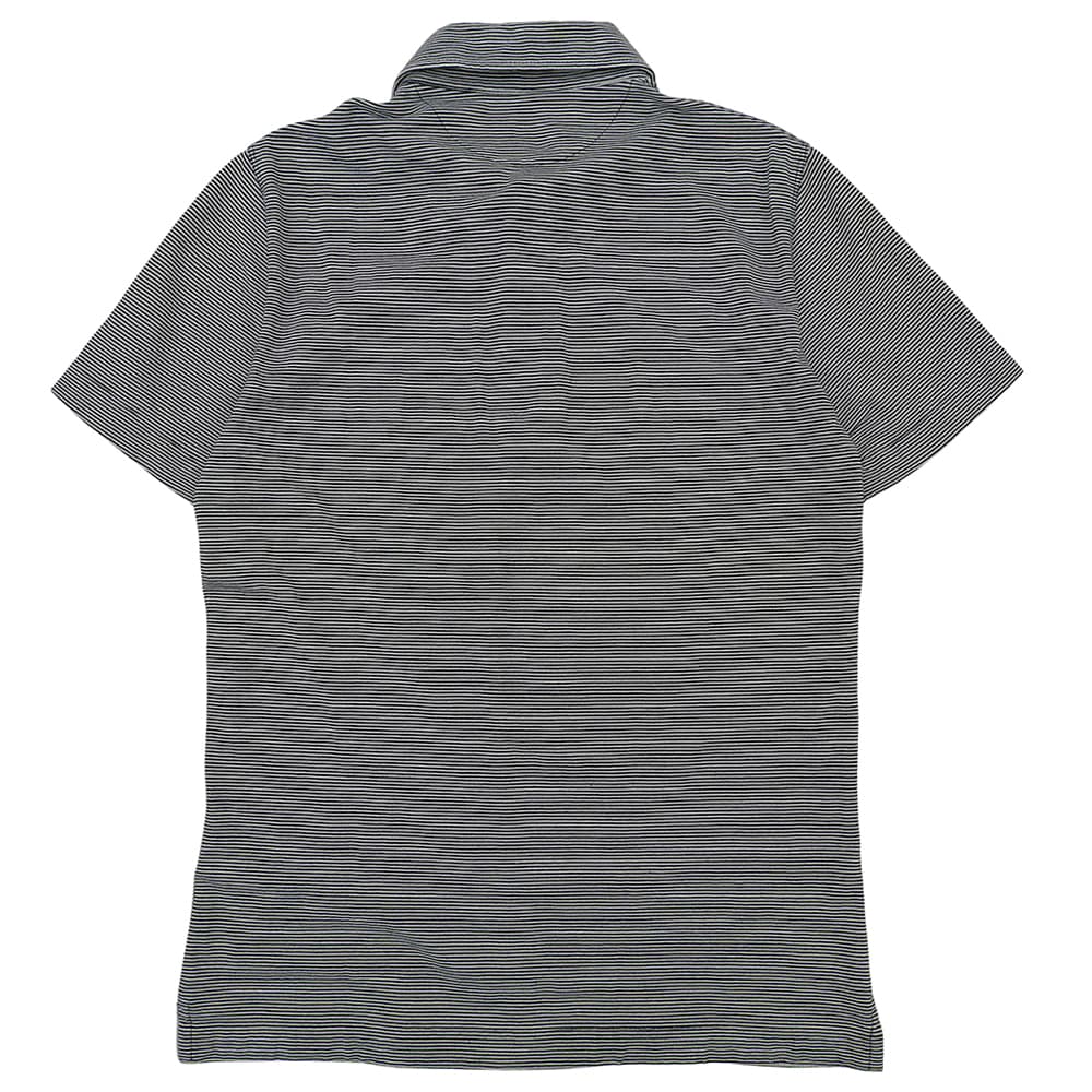 BRUNELLO CUCINELLI ブルネロクチネリ コットン ボーダーポロシャツ トップス メンズ ホワイト×ブラック XS 16112MTS313969 トップス