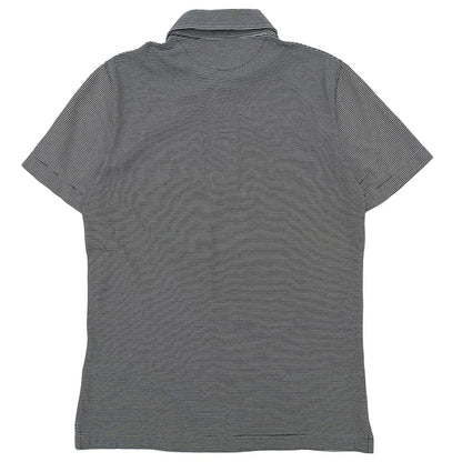BRUNELLO CUCINELLI ブルネロクチネリ コットン ボーダーポロシャツ トップス メンズ ホワイト×ブラック XS 16112MTS313969 トップス