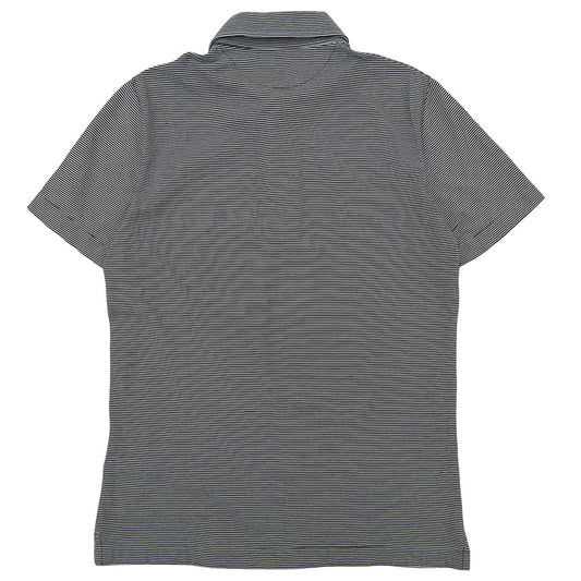 BRUNELLO CUCINELLI ブルネロクチネリ コットン ボーダーポロシャツ トップス メンズ ホワイト×ブラック XS 16112MTS313969 トップス