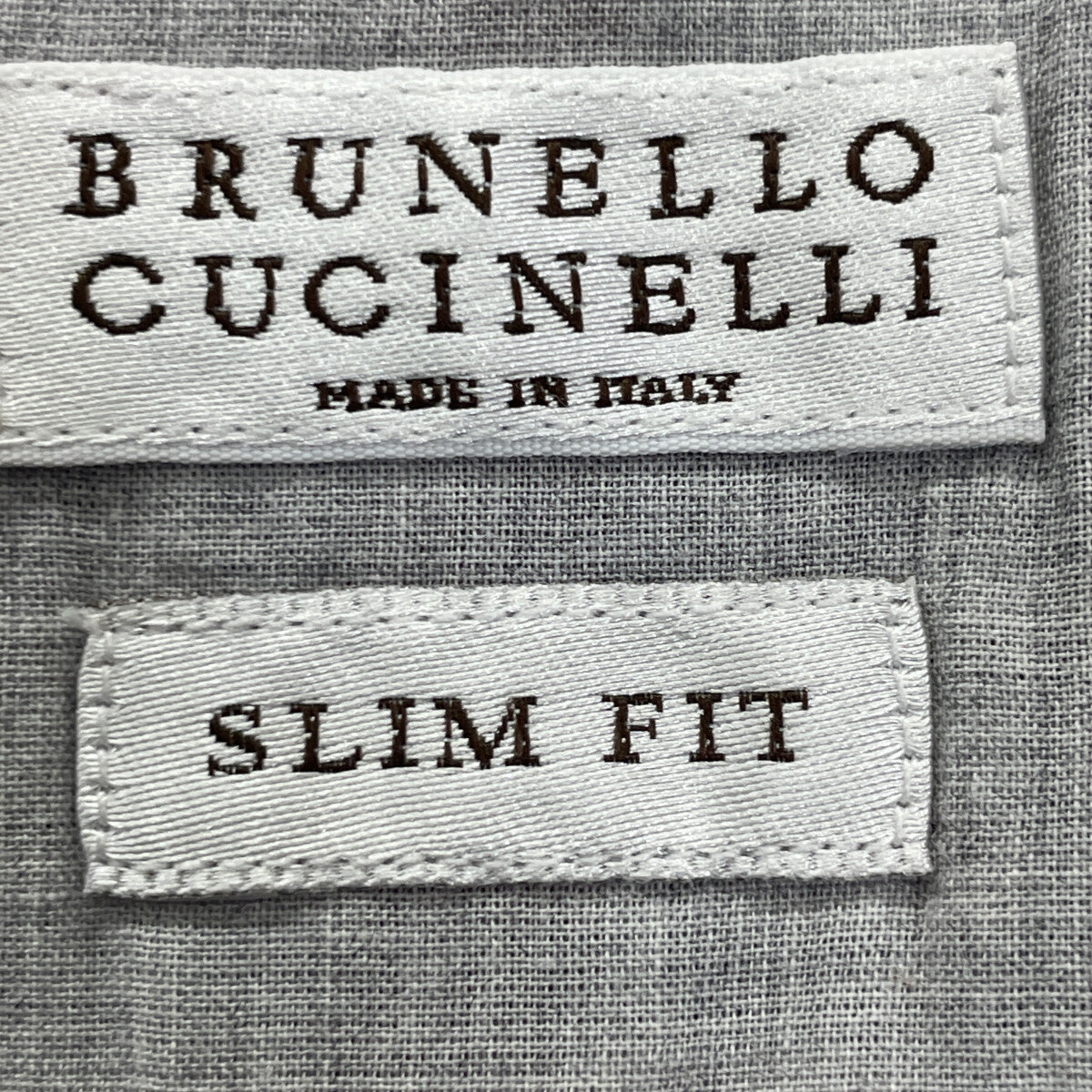 BRUNELLO CUCINELLI ブルネロクチネリ マルチカラー リネン100 スリムフィット チェック柄 ショートスリーブボタンダウンシャツ トップス