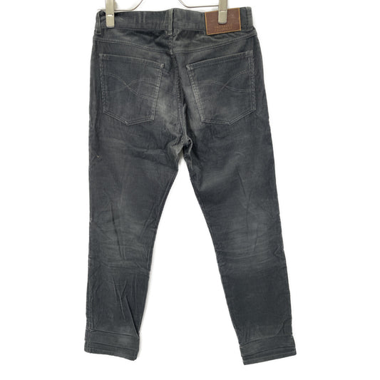 Gray Cotton x Cashmere Button Fly Tapered Corduroy Pants Bottoms 44 Men's