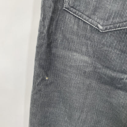 Gray Cotton x Cashmere Button Fly Tapered Corduroy Pants Bottoms 44 Men's