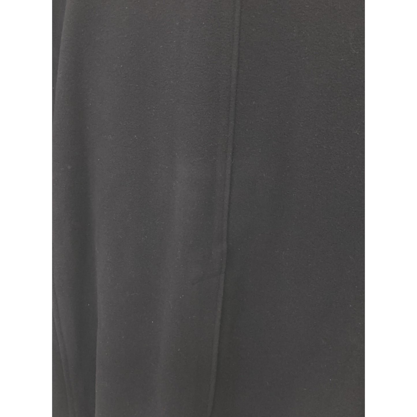UJ594L Black Wool x Nylon Single Breasted Balmacaan Coat for Men