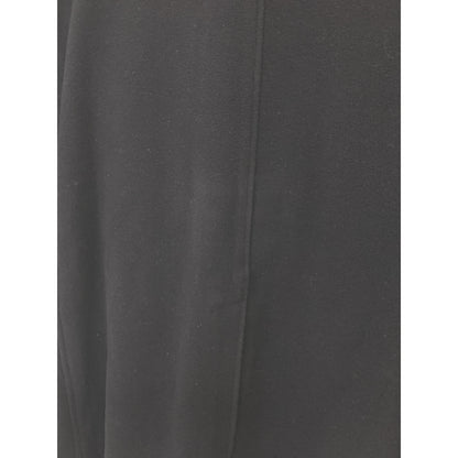 UJ594L Black Wool x Nylon Single Breasted Balmacaan Coat for Men