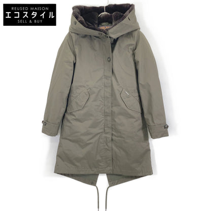 WOOLRICH ウールリッチ 1702151 カーキ ラビットファー ナイロン モッズ コート コート