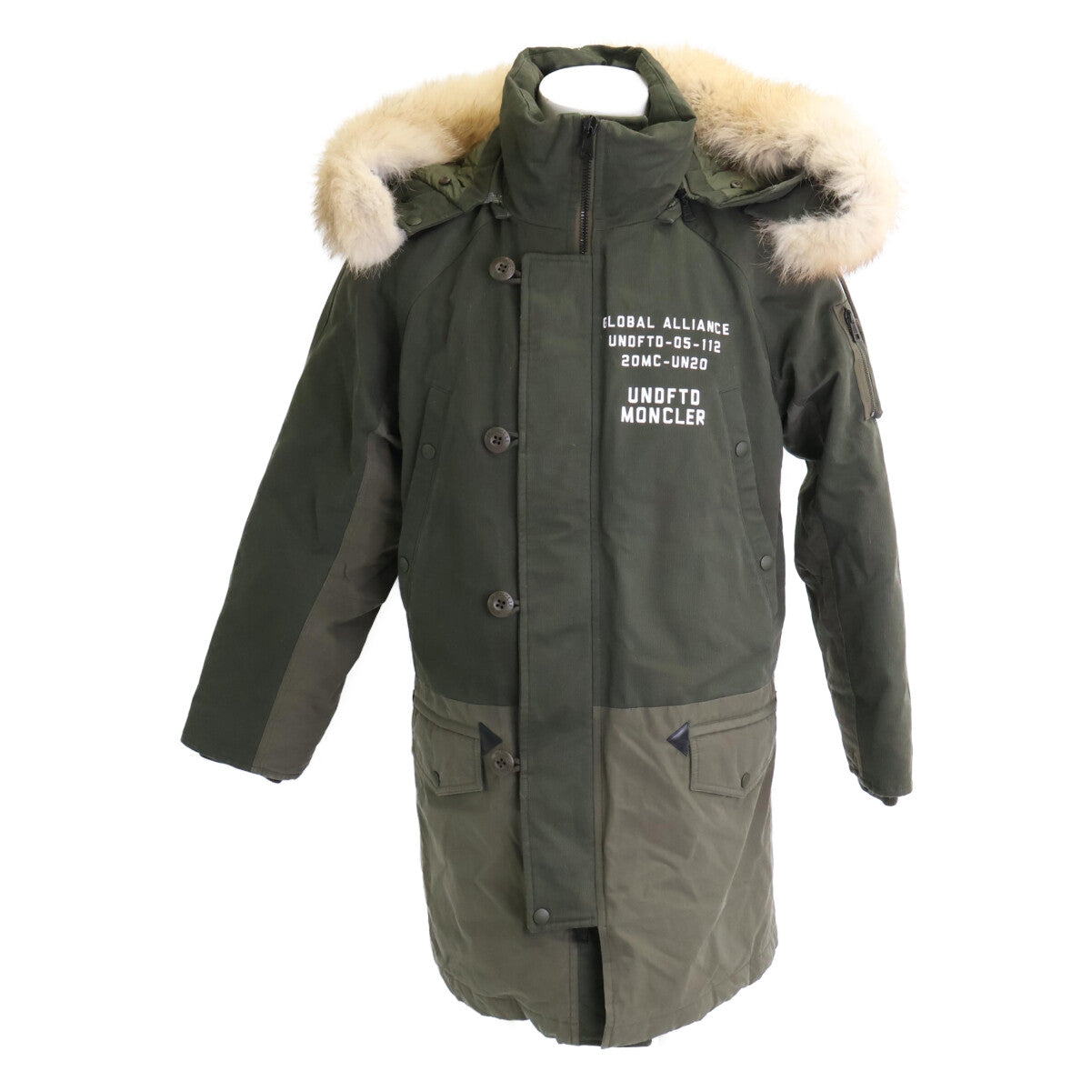 GENIUS x UNDEFEATED FENDORF 后背标志带毛连帽羽绒服 大码 男士