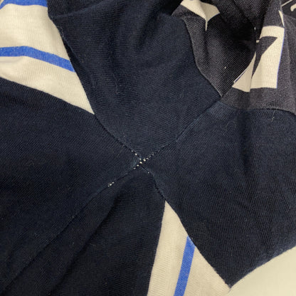 UJL060 18年 海军蓝 海洋设计 三角标志口袋 运动针织长袖T恤衫 上衣 XS 男士