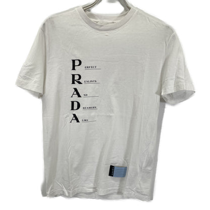 PRADA プラダ UJN639 19年 ホワイト Acronyms プリントTシャツ トップス