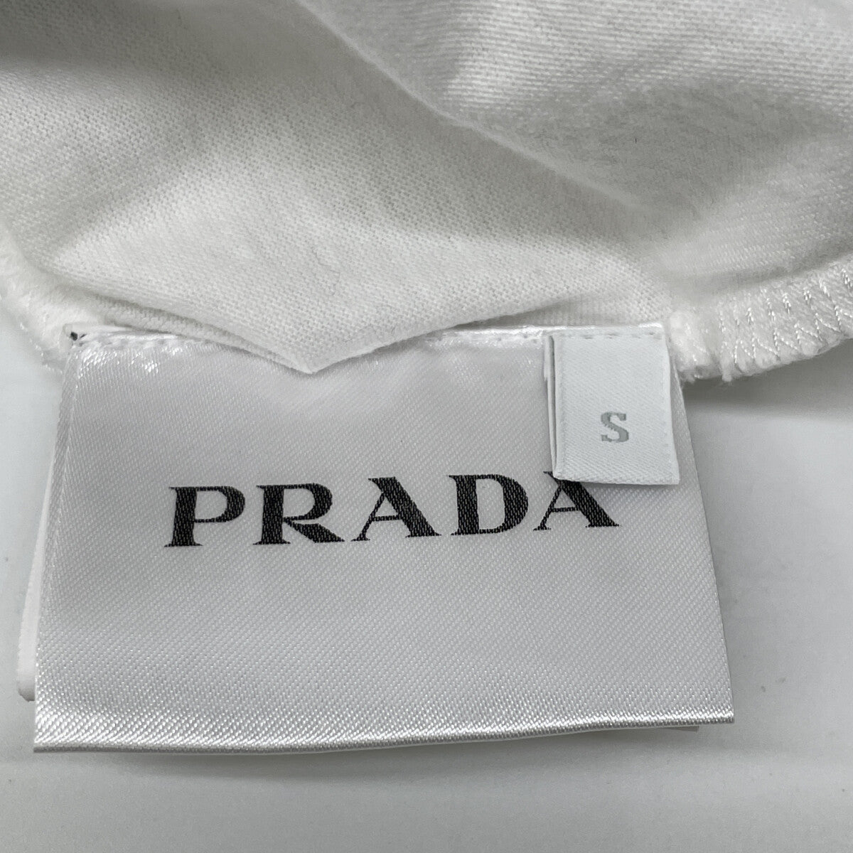 PRADA 普拉达 UJN639 19年 白色 Acronyms 印花T恤 上衣