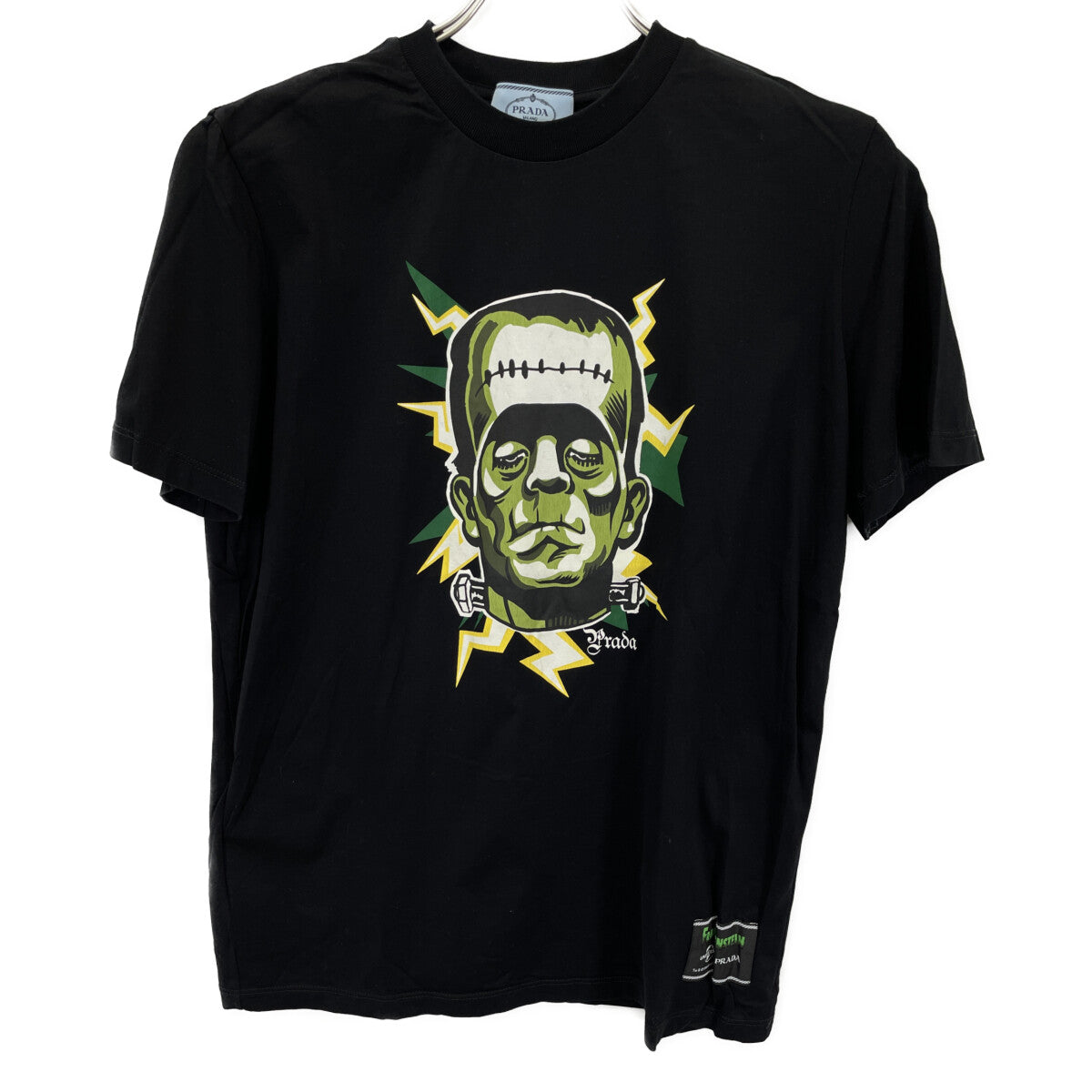 PRADA 【×UNIVERSAL】35838 19 Black Frankenstein T-Shirt Top