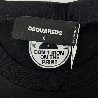 DSQUARED2 ディースクエアード S71GD1304 23年 ブラック グラフィックプリントTシャツ トップス