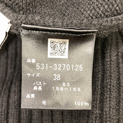531-3270125 23年款 黑色 几何针织上衣 女式 38码