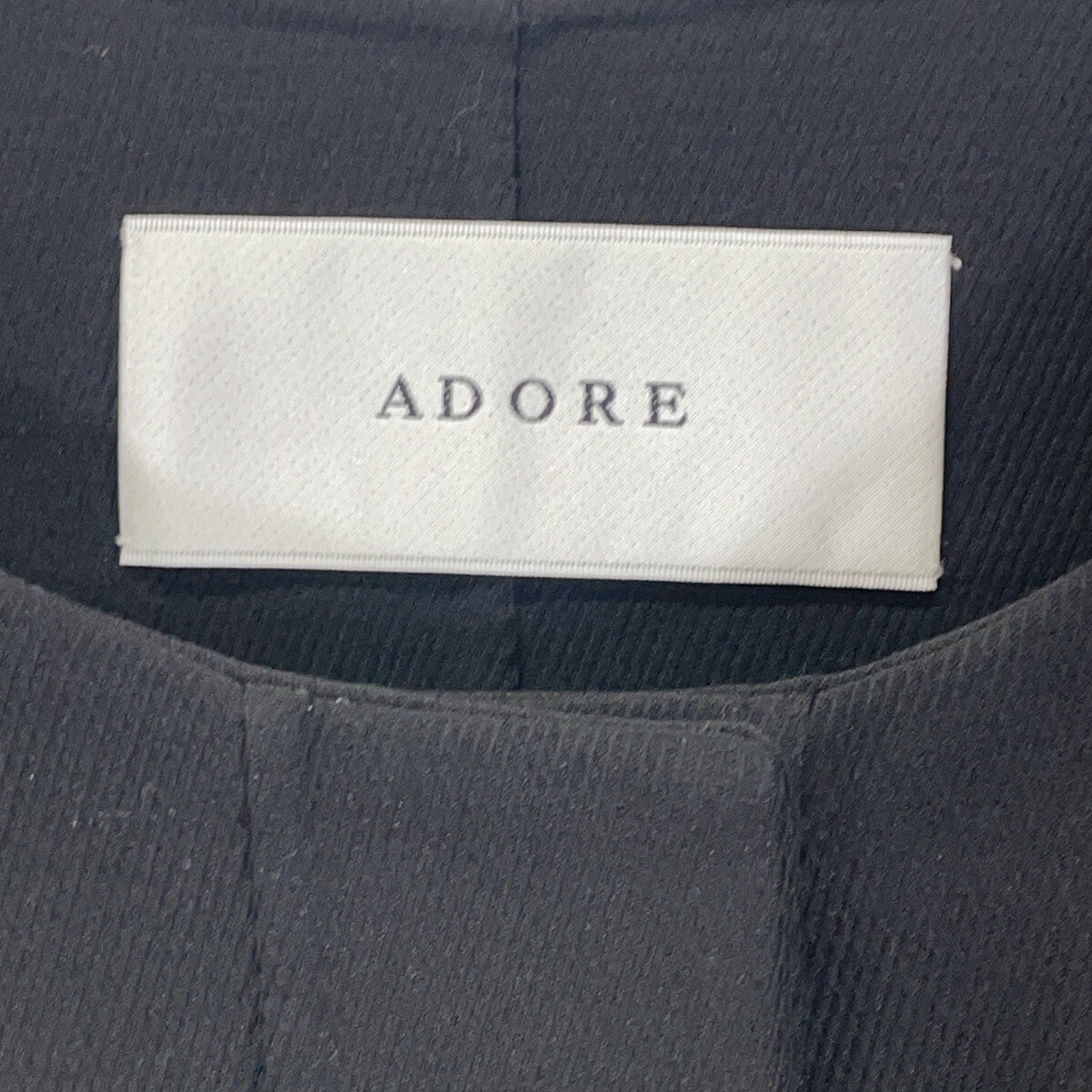 ADORE アドーア 531-0240843 ブラック ツイルダブルクロス ノースリーブワンピース ワンピース