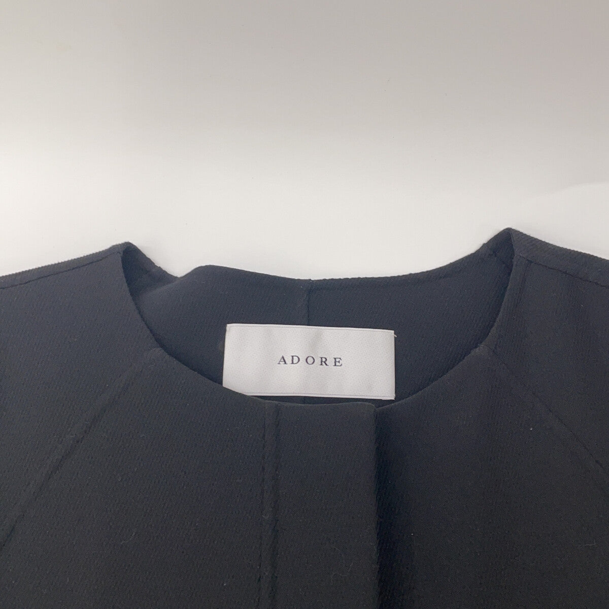 ADORE アドーア 531-0240843 ブラック ツイルダブルクロス ノースリーブワンピース ワンピース