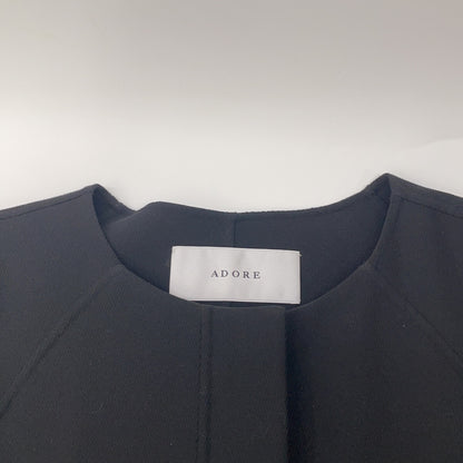 ADORE アドーア 531-0240843 ブラック ツイルダブルクロス ノースリーブワンピース ワンピース