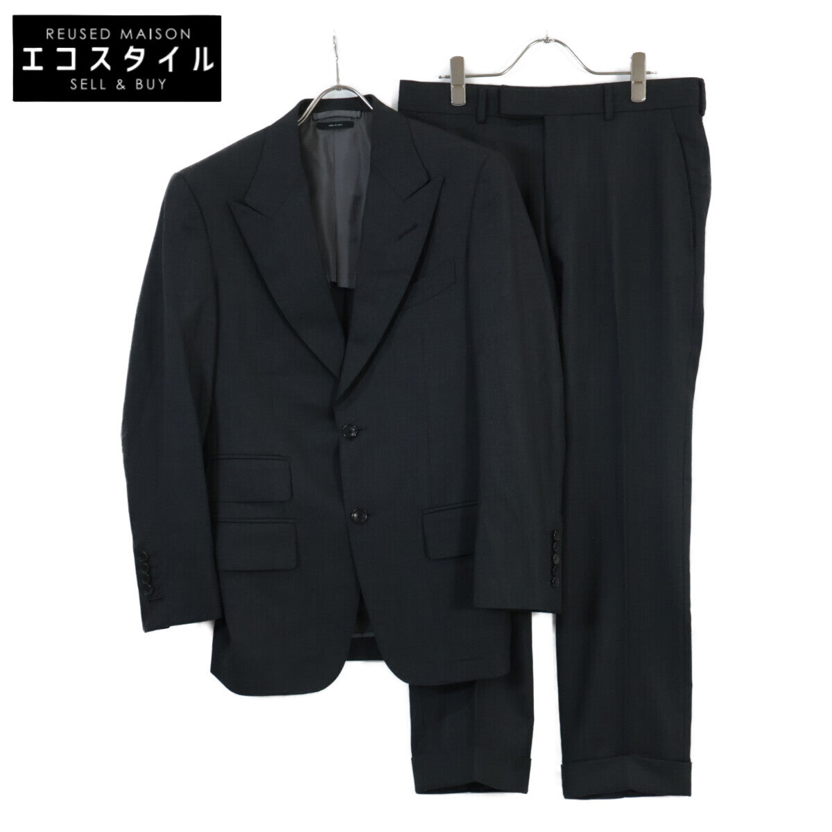 24DL4S Wool Peak Lapel 2B Single Suit Setup 44H Mens