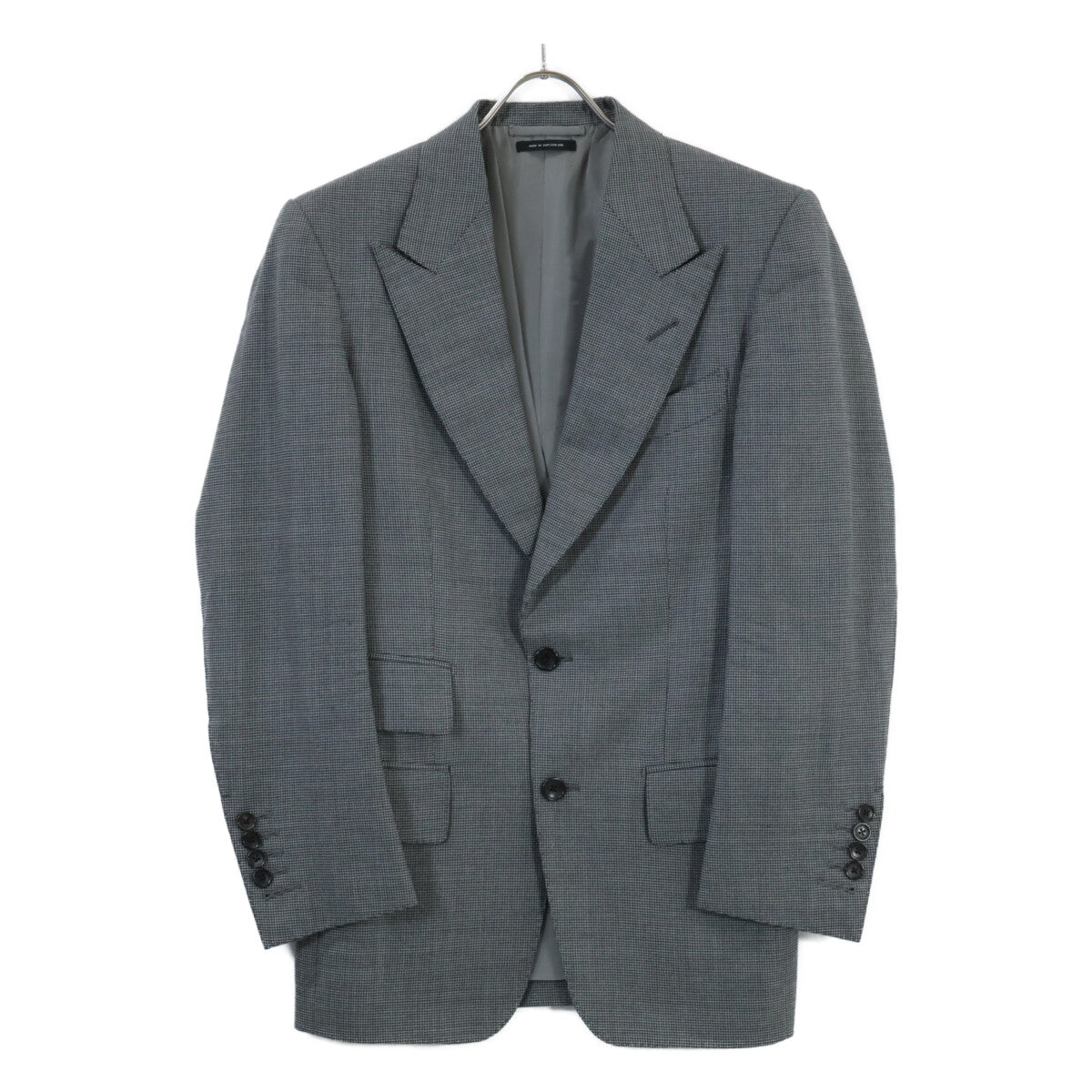 TOM FORD 21AL41 322R83 Glen check wool peak-lapel 2-button single-breasted suit set-up