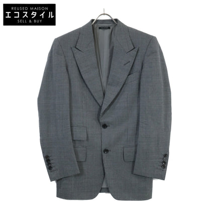 TOM FORD 21AL41 322R83 Glen check wool peak-lapel 2-button single-breasted suit set-up