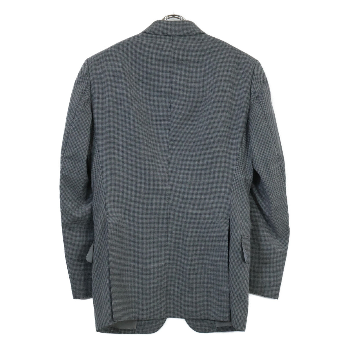 21AL41 322R83 格纹羊毛戗驳领两粒扣西服套装 44R 男士