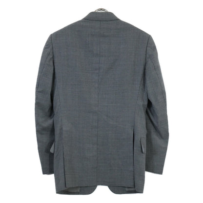 21AL41 322R83 格纹羊毛戗驳领两粒扣西服套装 44R 男士