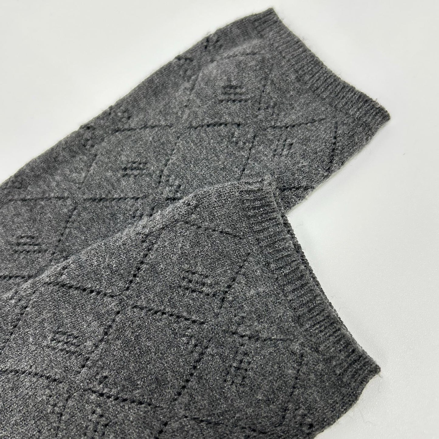 CHARCOAL DESIGN NECK BODYSUIT KNIT TOP 38 Women's