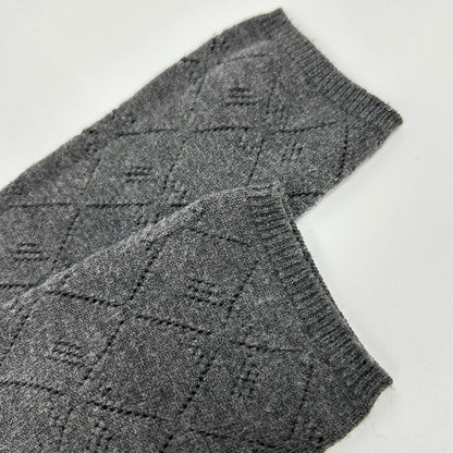 CHARCOAL DESIGN NECK BODYSUIT KNIT TOP 38 Women's
