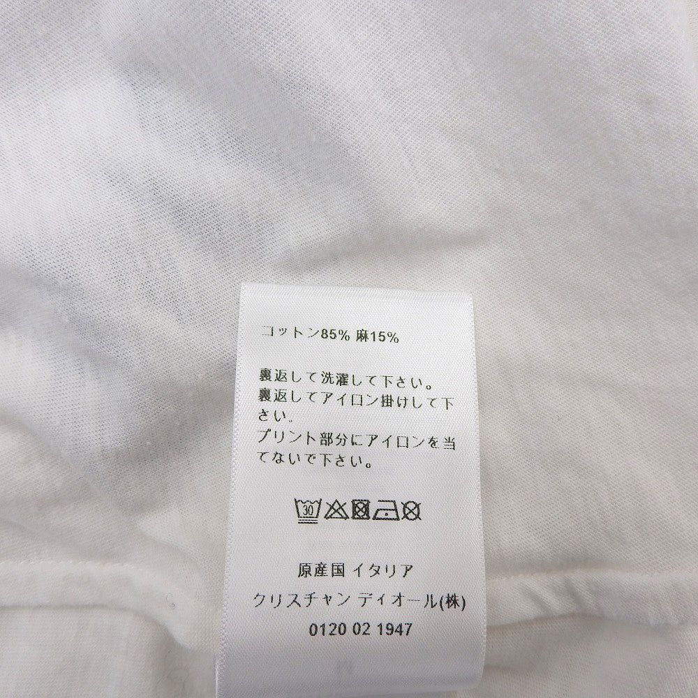Christian Dior 迪奥 LUCKY DIOR 星星印花罗纹边T恤 棉麻 白色 M 253T40A4403 上衣