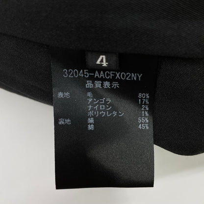 ADEAM アディアム 32045-AACFX02NY ブラック ウール×アンゴラ 金釦 ダブルブレストコート コート