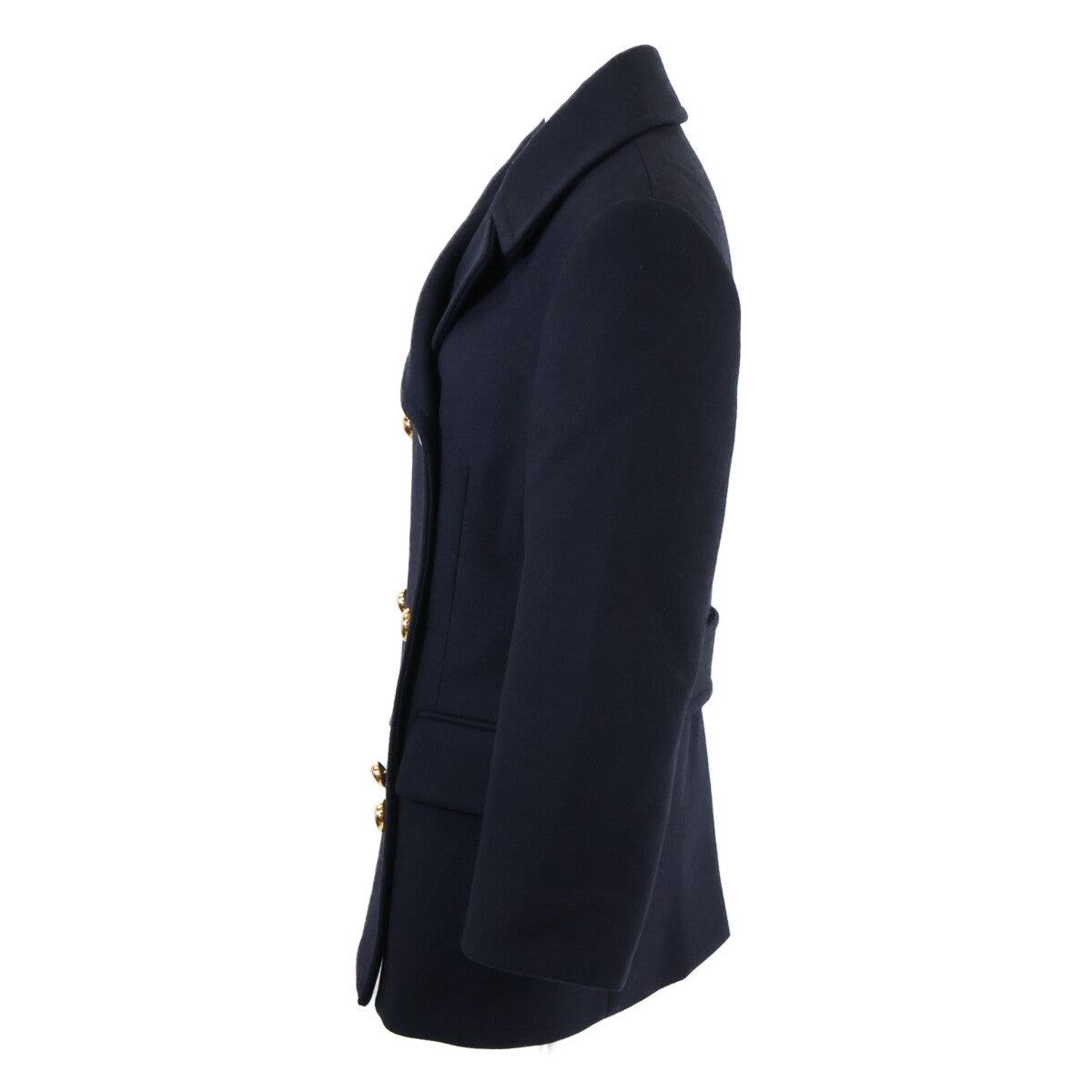 [Domestic / 23SS] P649QE Wool Gold Button Pea Coat 40 Ladies