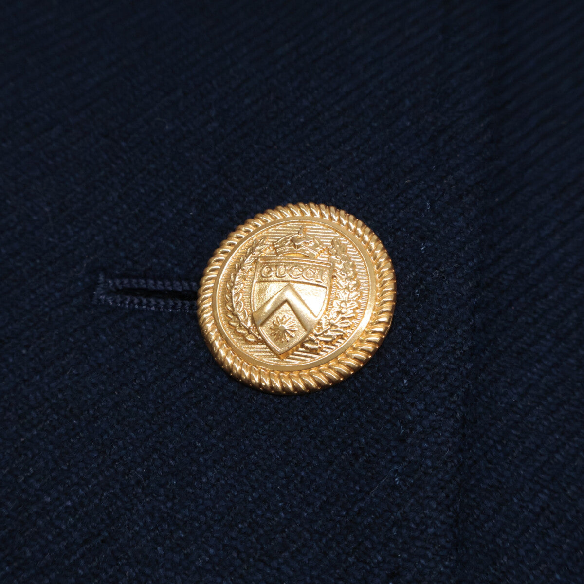 GUCCI 【Excellent condition/Domestic regular product】711013 100% Cashmere Gold Button Double-Breasted Coat