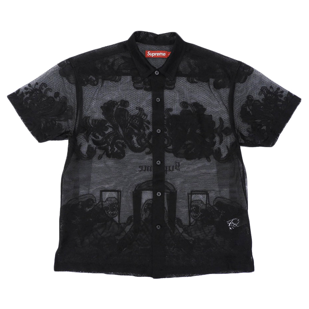 Supreme Supreme Last Supper Lace S/S Shirt 蕾丝衬衫 上衣 男士 黑色 S 25SS 上衣