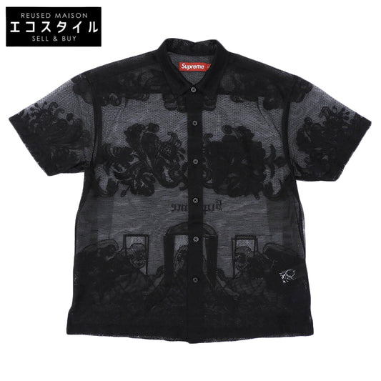 Supreme シュプリーム Last Supper Lace S/S Shirt レース シャツ トップス メンズ ブラック S 25SS トップス