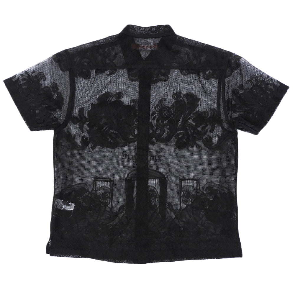 Supreme Supreme Last Supper Lace S/S Shirt 蕾丝衬衫 上衣 男士 黑色 S 25SS 上衣