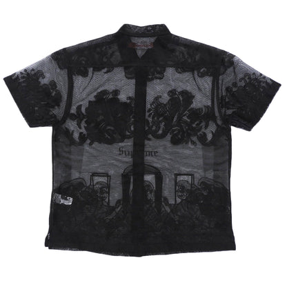 Supreme Supreme Last Supper Lace S/S Shirt 蕾丝衬衫 上衣 男士 黑色 S 25SS 上衣