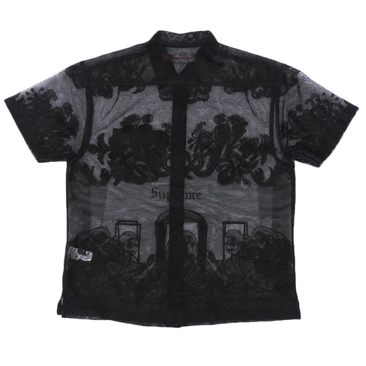 Supreme シュプリーム Last Supper Lace S/S Shirt レース シャツ トップス メンズ ブラック S 25SS トップス