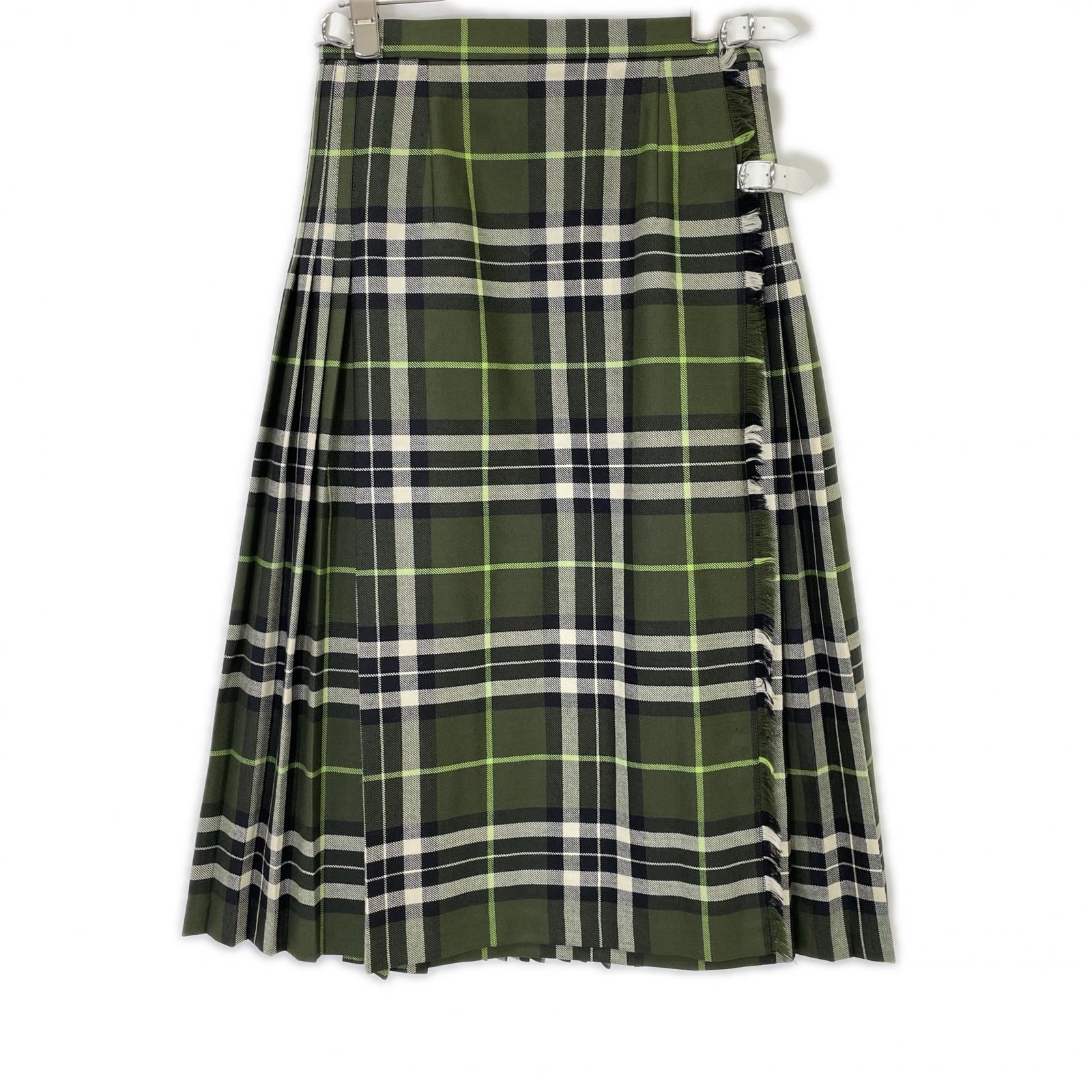 O'NEIL OF DUBLIN オニールオブダブリン グリーン タータンチェックキルトロングプリーツスカート スカート