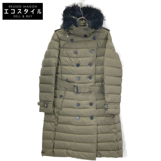 BURBERRY バーバリー 8007304 カーキ キルティング フード付きロングダウンコート コート