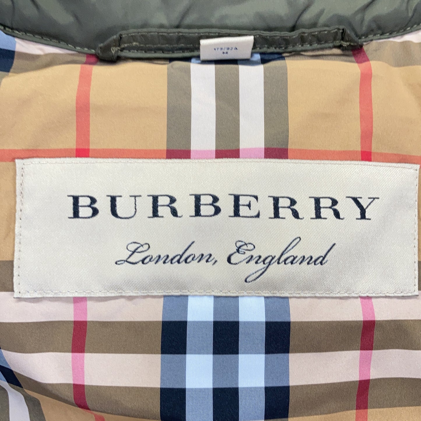 BURBERRY バーバリー 8007304 カーキ キルティング フード付きロングダウンコート コート