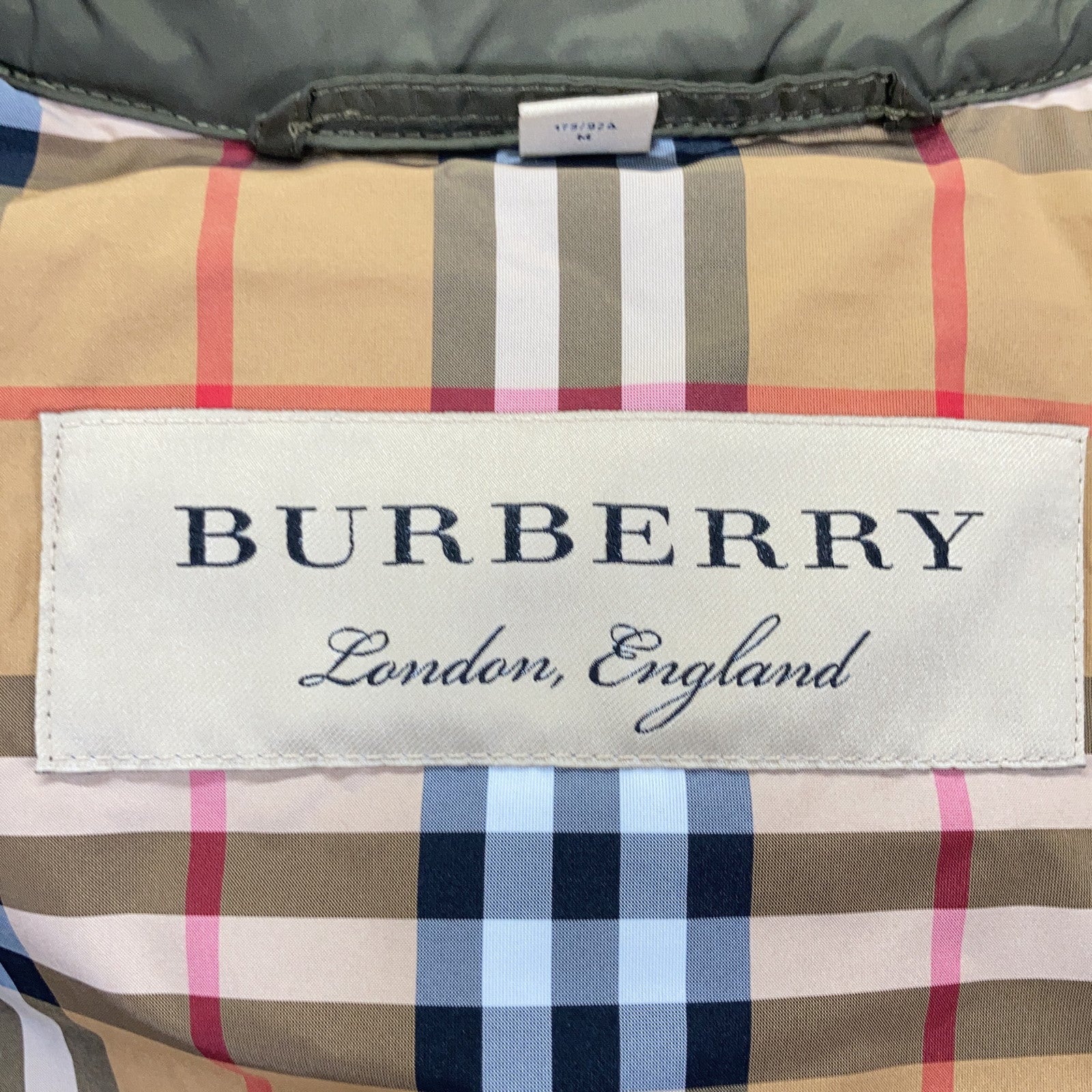 BURBERRY バーバリー 8007304 カーキ キルティング フード付きロングダウンコート コート