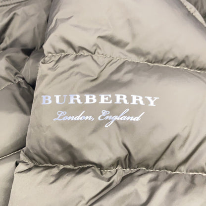 BURBERRY 8007304 Khaki quilted hooded long down coat Coat