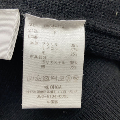 OHGA オオガ OHGA-1144 ブラック ウール混 金釦 3WAYニットカーディガン トップス