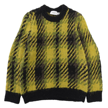 Plaid Sweater Top for Women - Green, S (CF041)