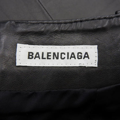 BALENCIAGA 巴黎世家 小牛皮 喇叭中长裙 女士 黑色 40 571527 18年款 半身裙