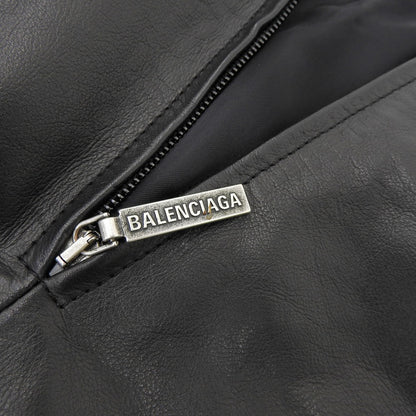 BALENCIAGA 巴黎世家 小牛皮 喇叭中长裙 女士 黑色 40 571527 18年款 半身裙