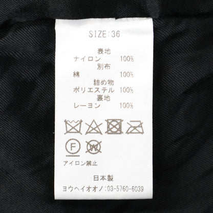 黑色灯芯绒拼接绗缝贴布设计加厚外套 女士 大衣 36码