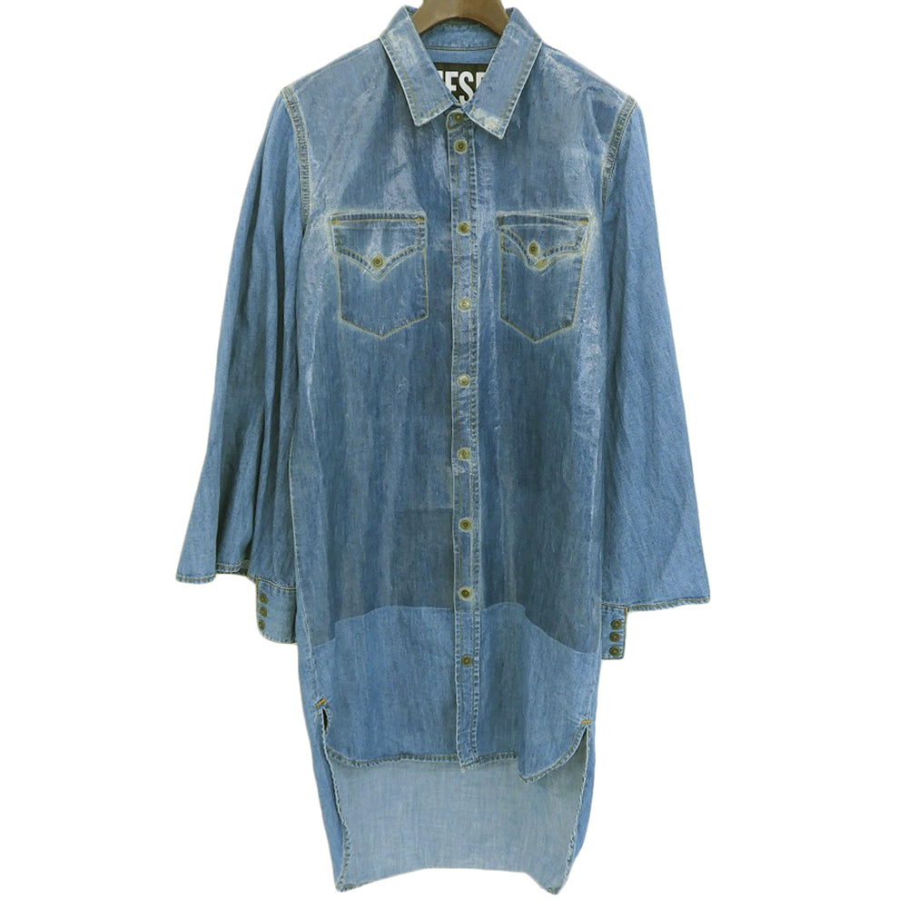 Laminate Design Kimono Sleeve Denim Shirt Dress Women's Indigo XS Dress XS Women's