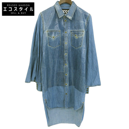 Laminate Design Kimono Sleeve Denim Shirt Dress Women's Indigo XS Dress XS Women's