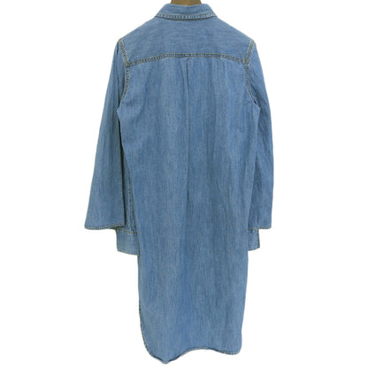 Laminate Design Kimono Sleeve Denim Shirt Dress Women's Indigo XS Dress XS Women's