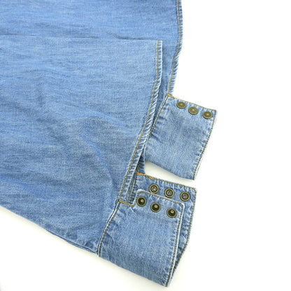 Laminate Design Kimono Sleeve Denim Shirt Dress Women's Indigo XS Dress XS Women's